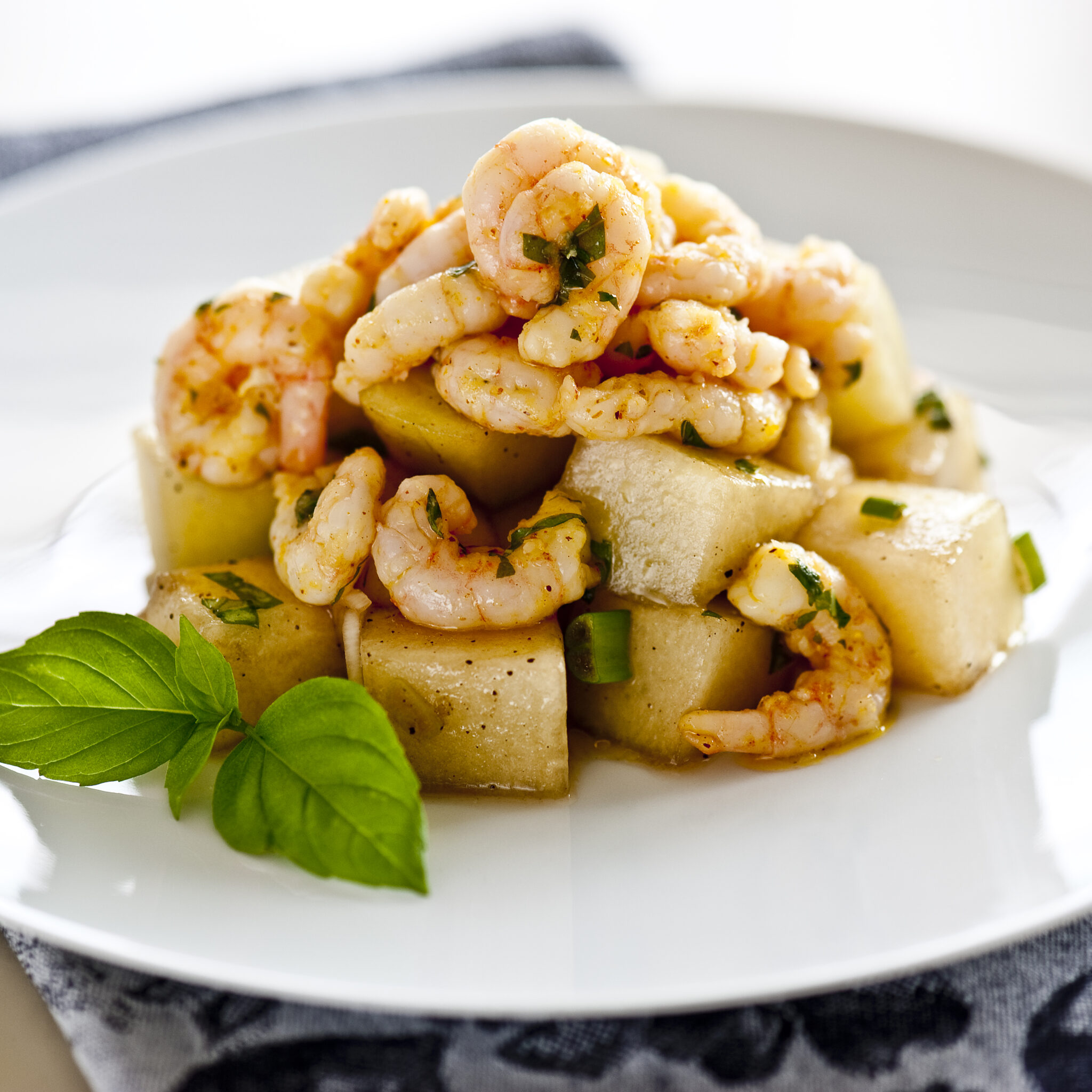 Räk- och melonsallad