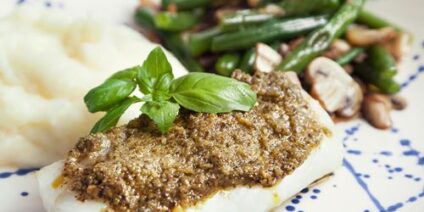 fisk med parmesanmos