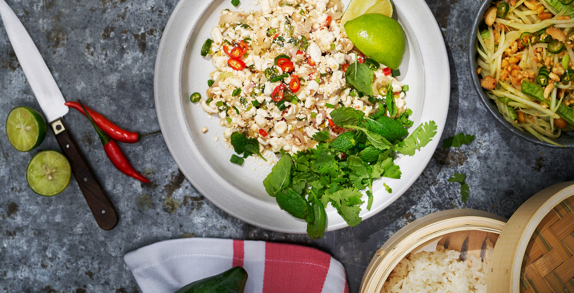 Thailändsk larb med MiFú Naturell istället för kyckling