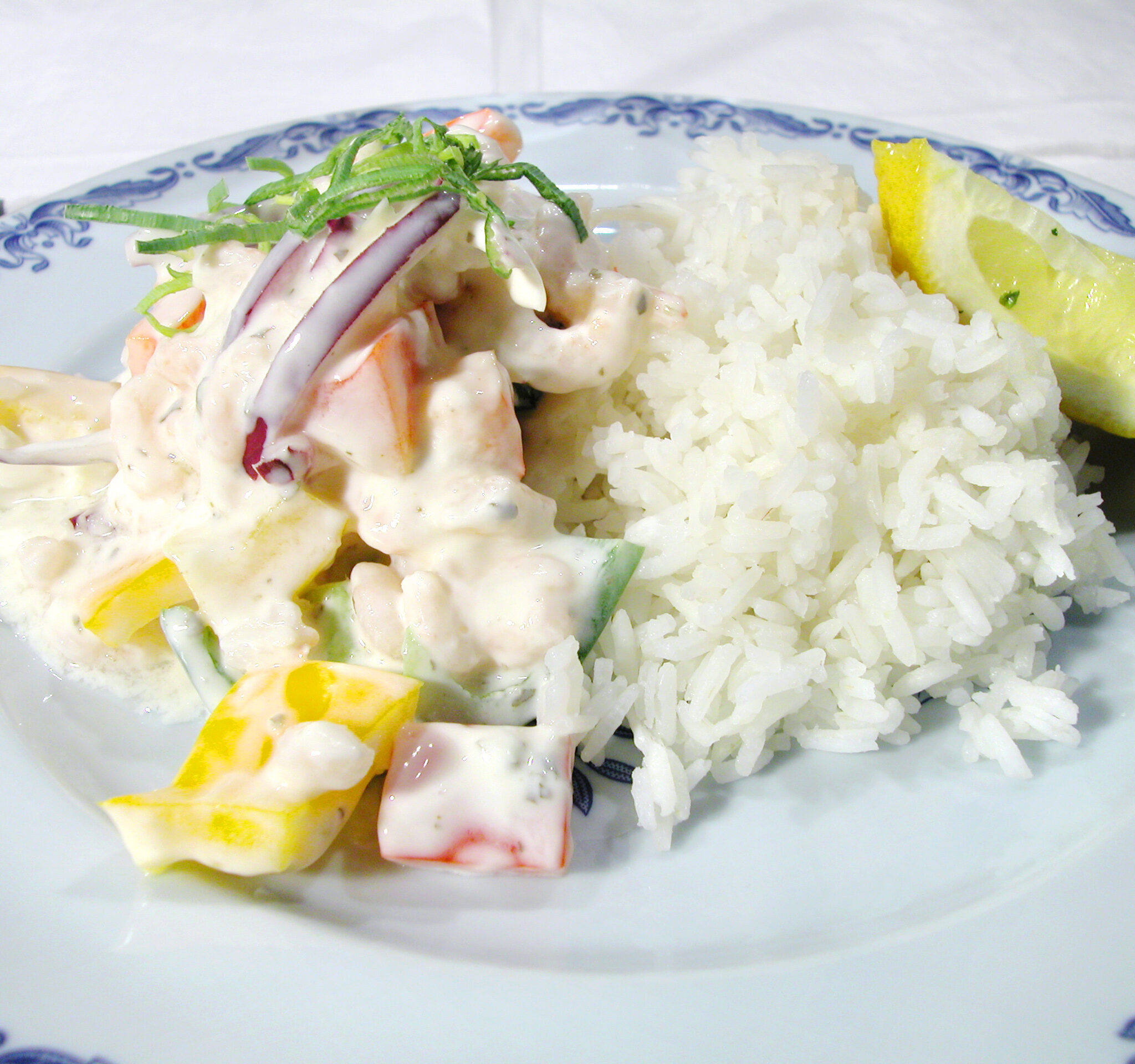 Räk- och paprikapanna