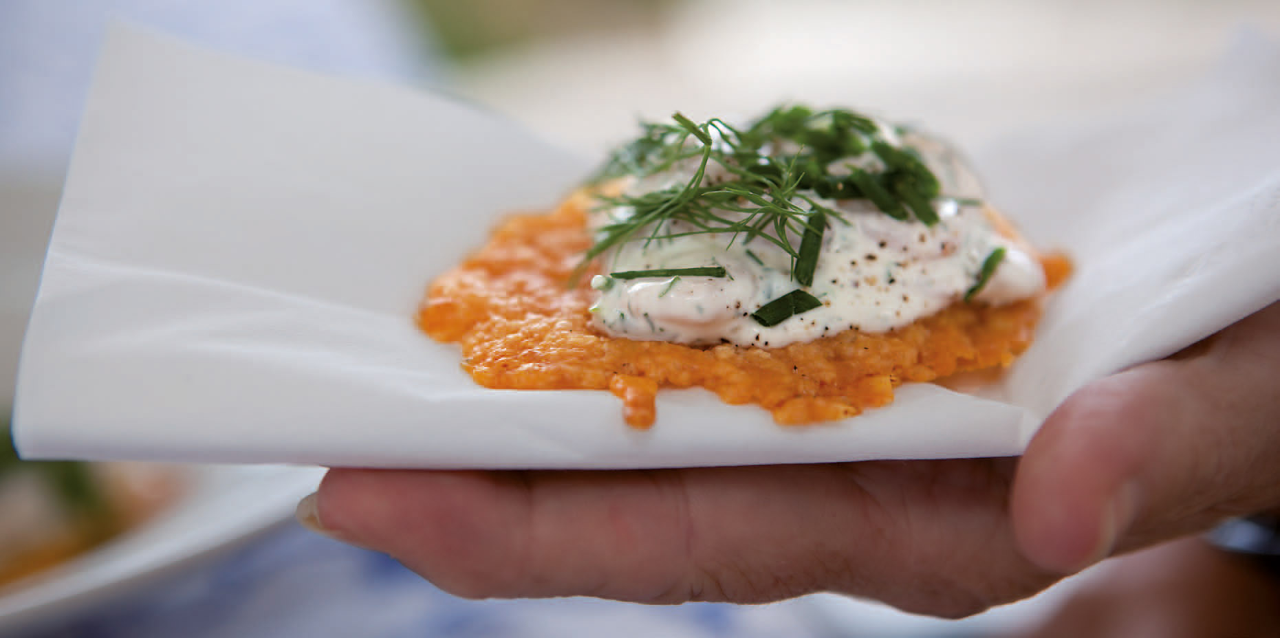 Små skagensnittar på parmesanchips