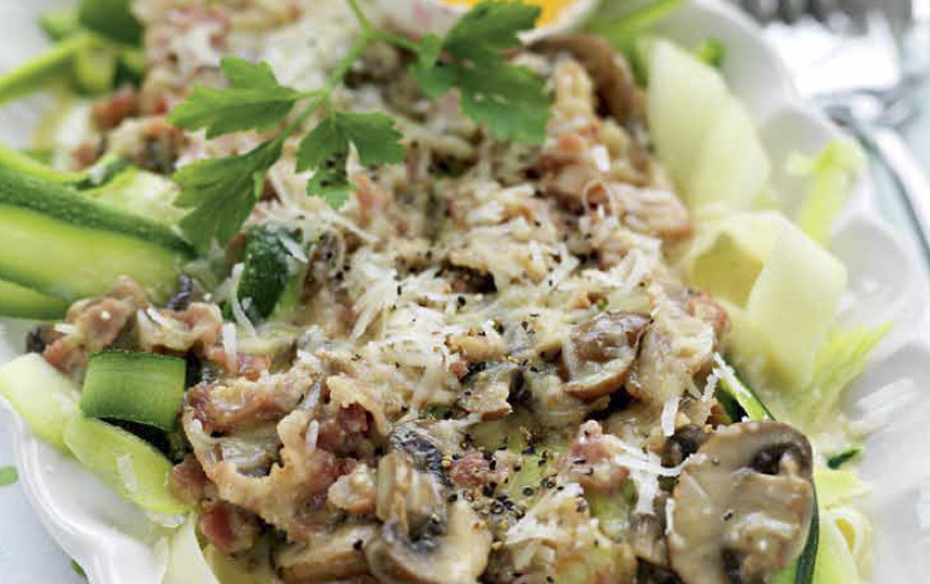 Carbonara med squash