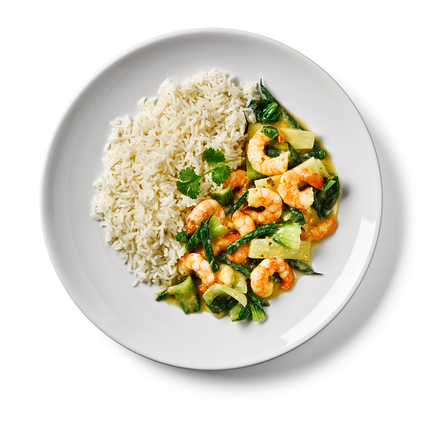 Grön thaicurry med Räkor