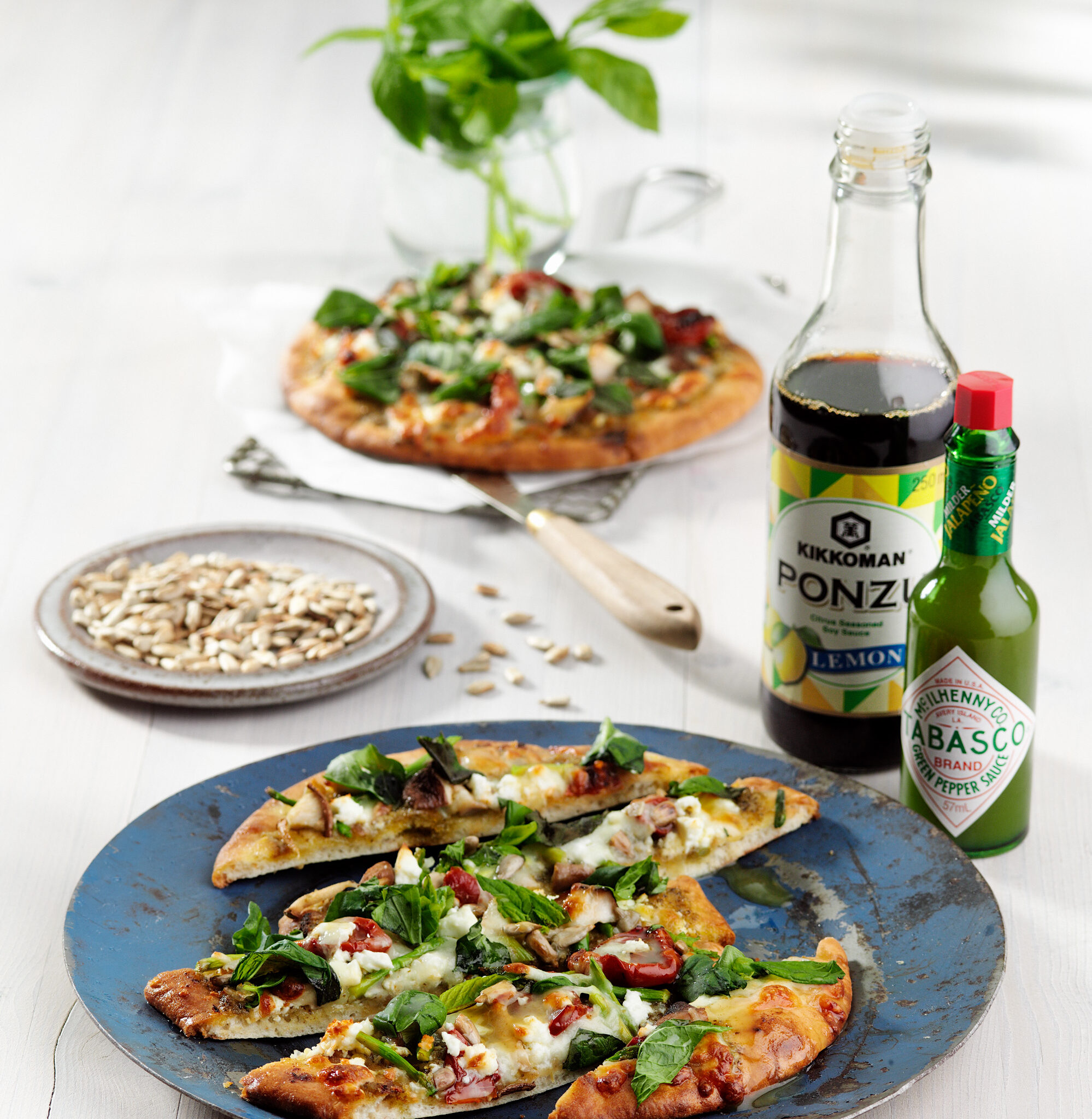 Flatbread med grön topping
