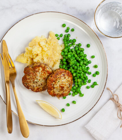 Havets wallenbergare med krossad potatis