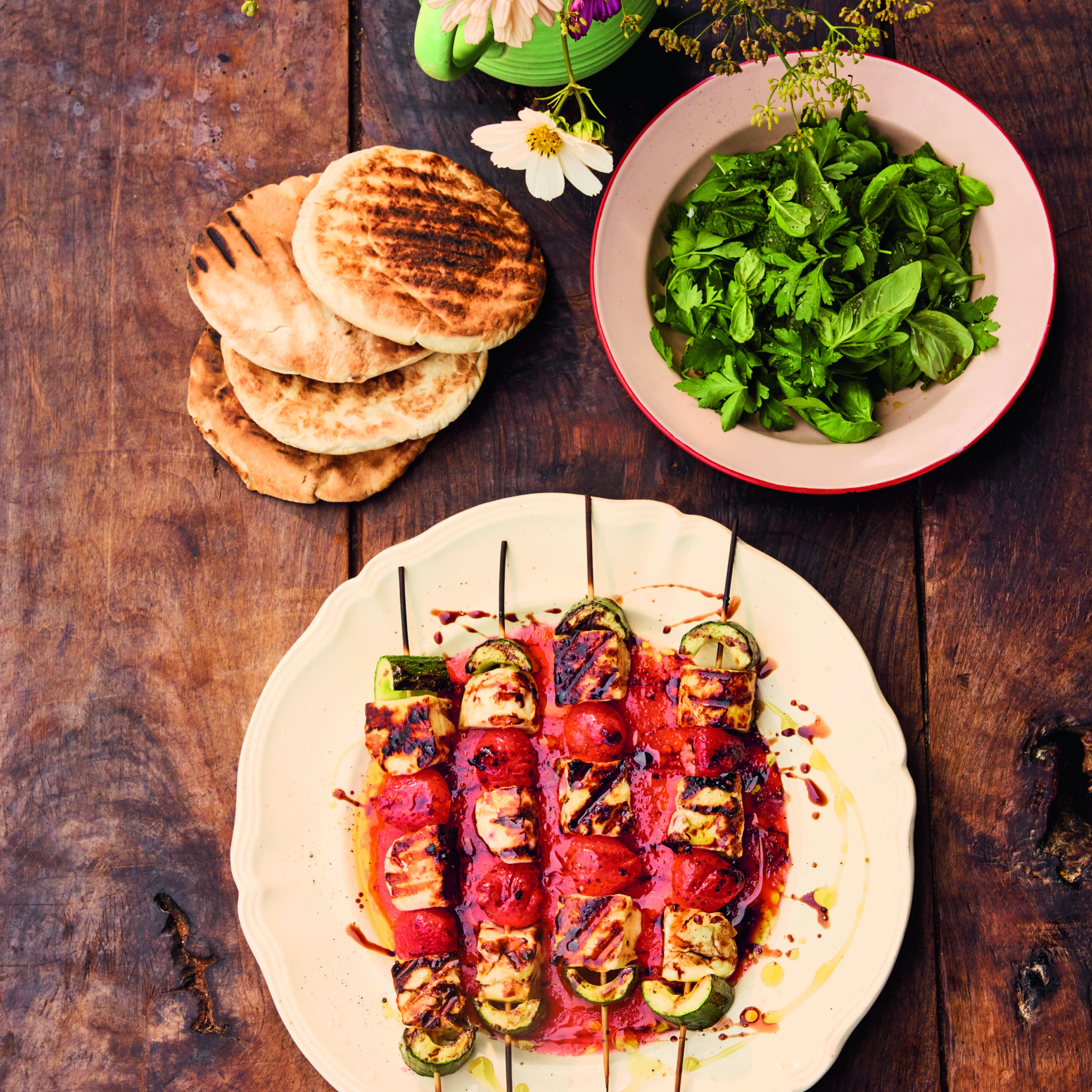 Halloumi- & jordgubbsspett