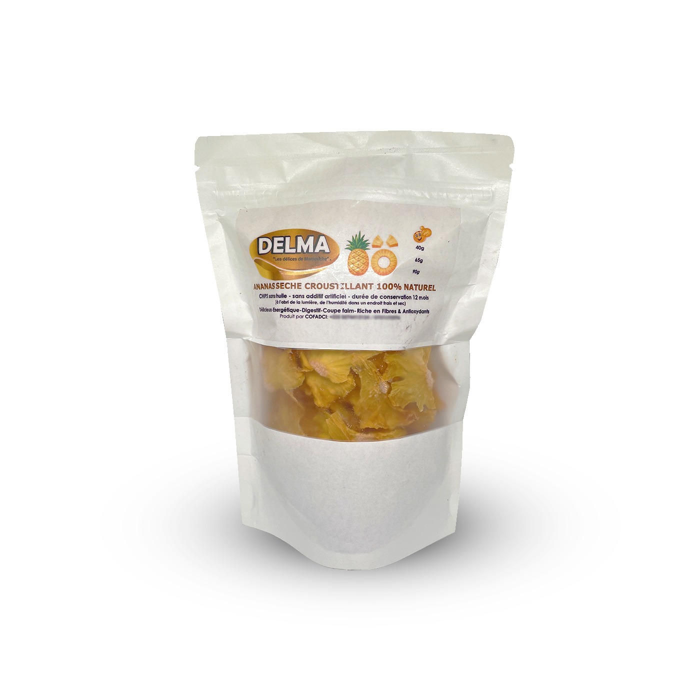 ANANAS SECHE EN CHIPS CROUSTILLANT & 100% NATUREL - Format 65gr