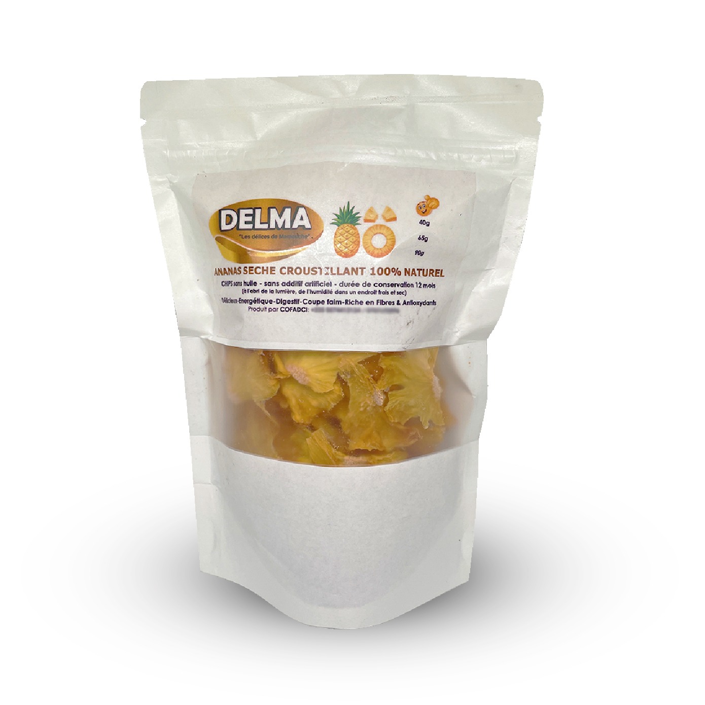 ANANAS SECHE EN CHIPS CROUSTILLANT & 100% NATUREL - Format 90gr