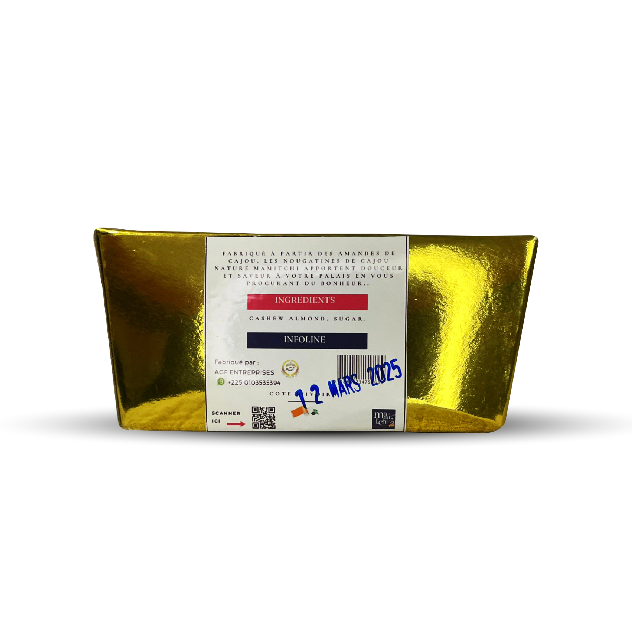 Nougatine de cajou(caramel)