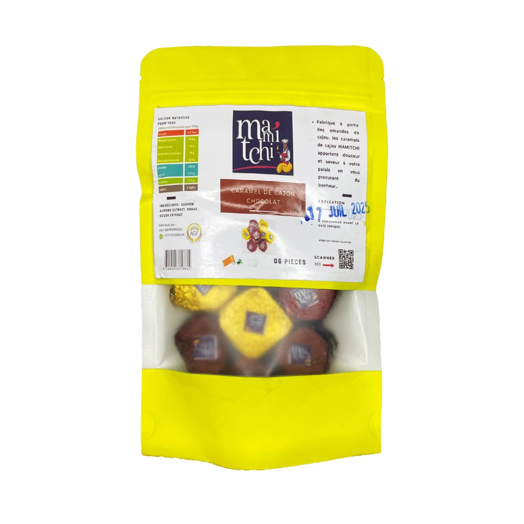 CARAMEL DE CAJOU AU CHOCOLAT (Bonbon)