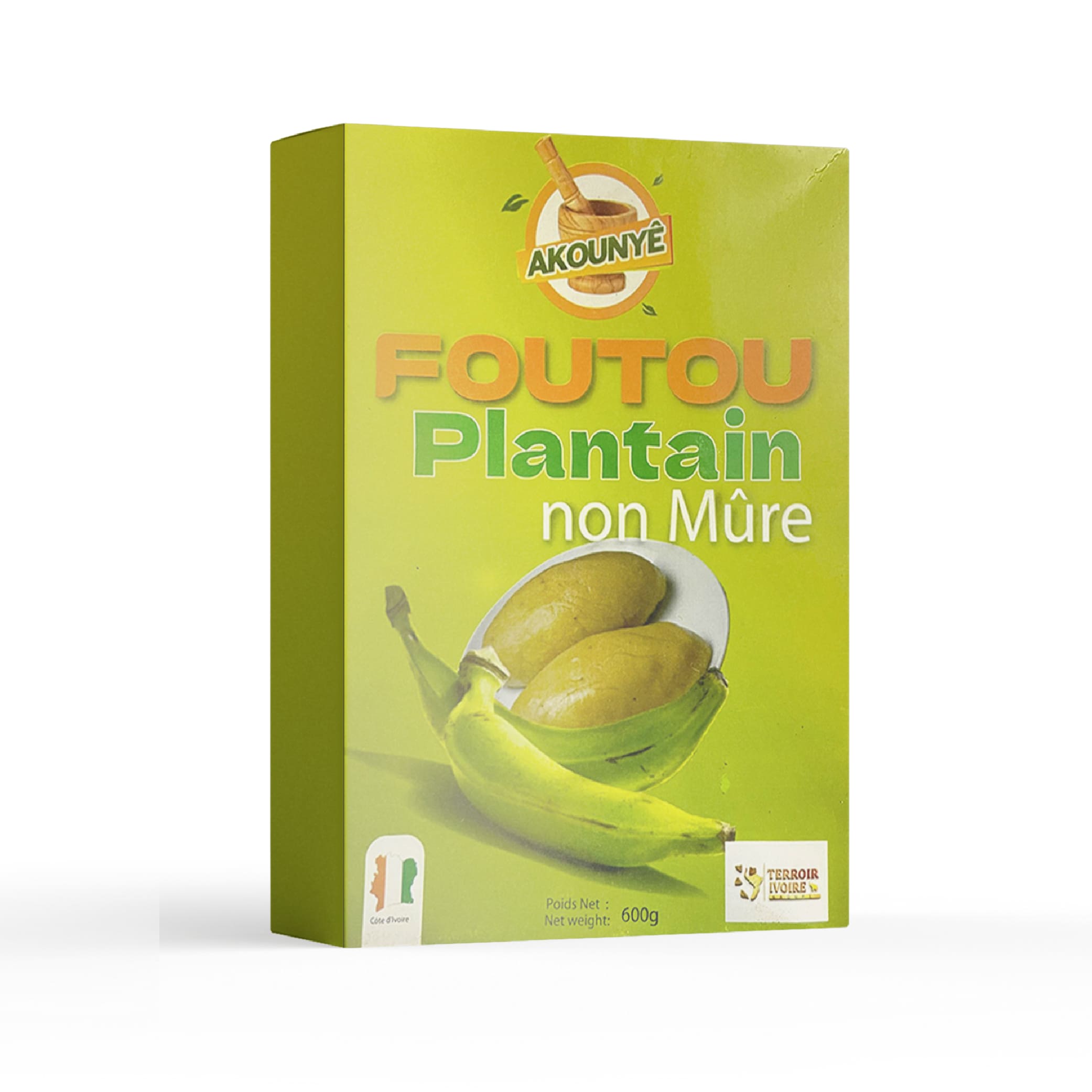 Akounye Foutou Plantain non mûre 600g