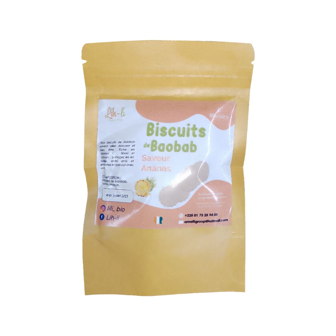 Biscuit de baobab saveur ananas 45g