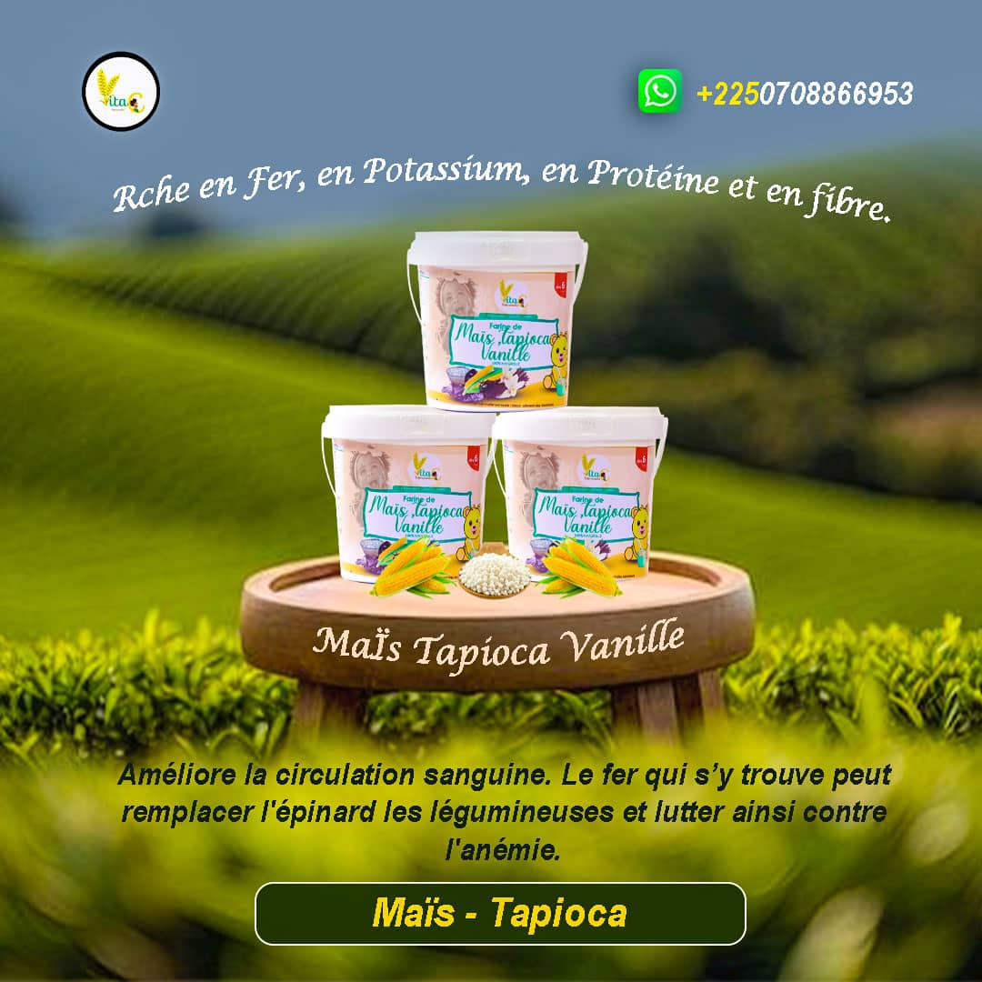 Farine Infantile Maïs Tapioca Vanille