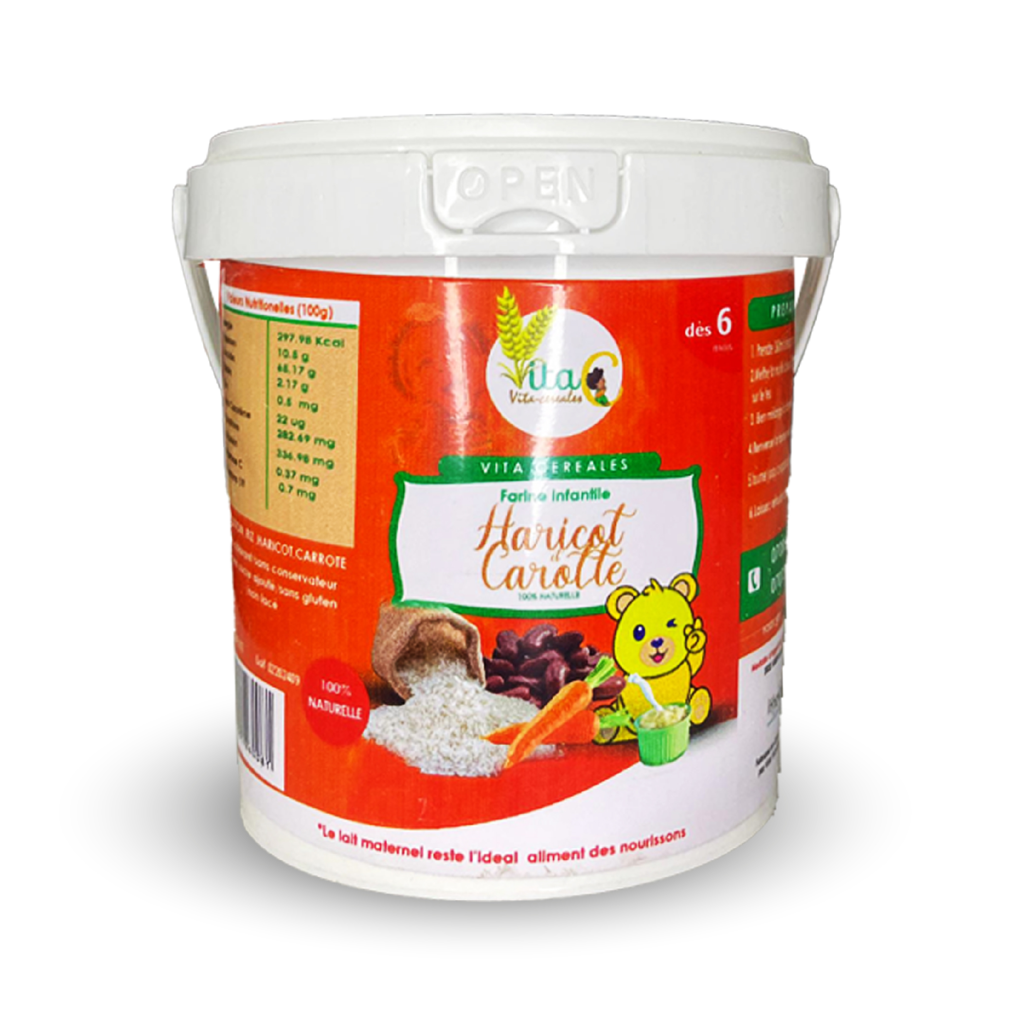 Farine Infantile Riz Haricot Carotte