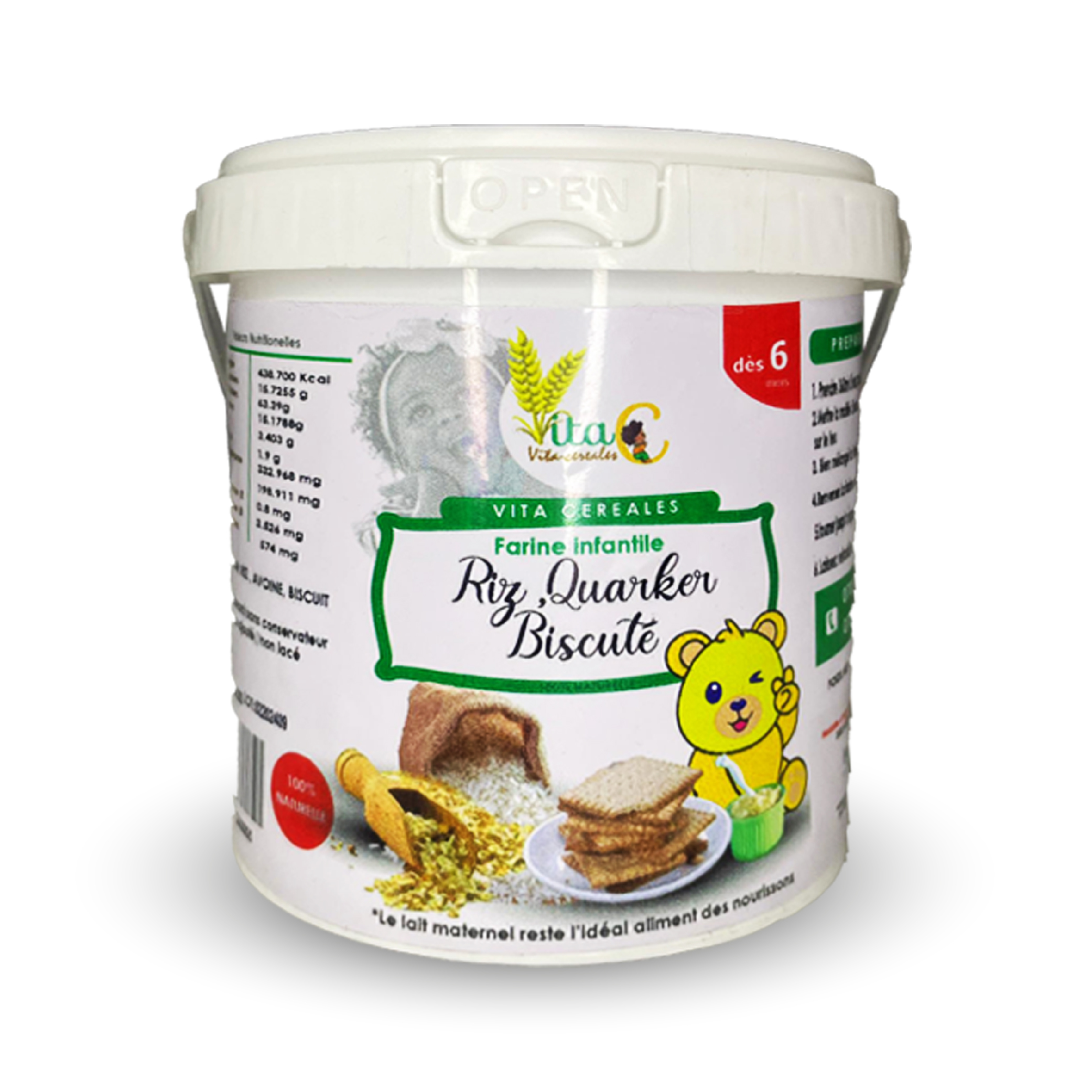 Farine Infantile Riz Quarker Biscuité