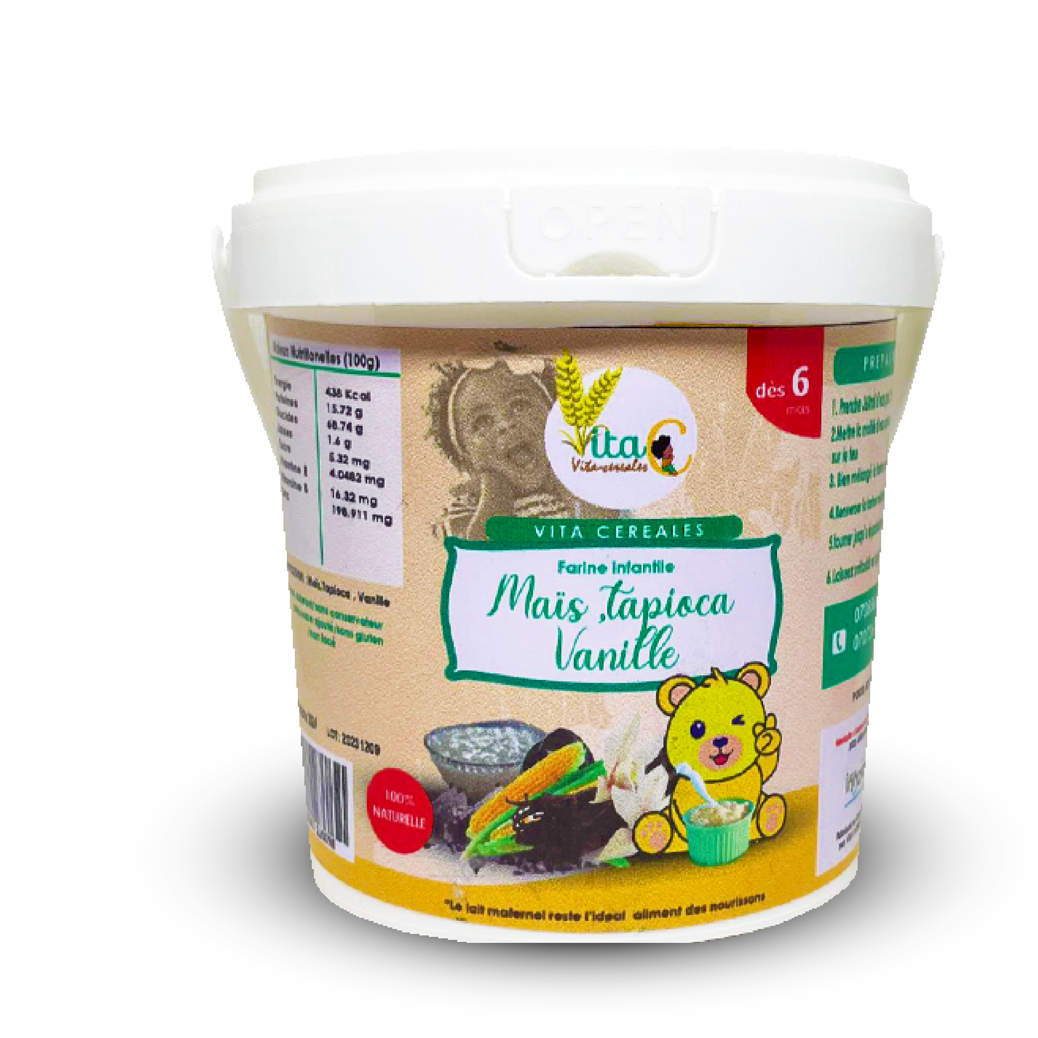 Farine Infantile Maïs Tapioca Vanille