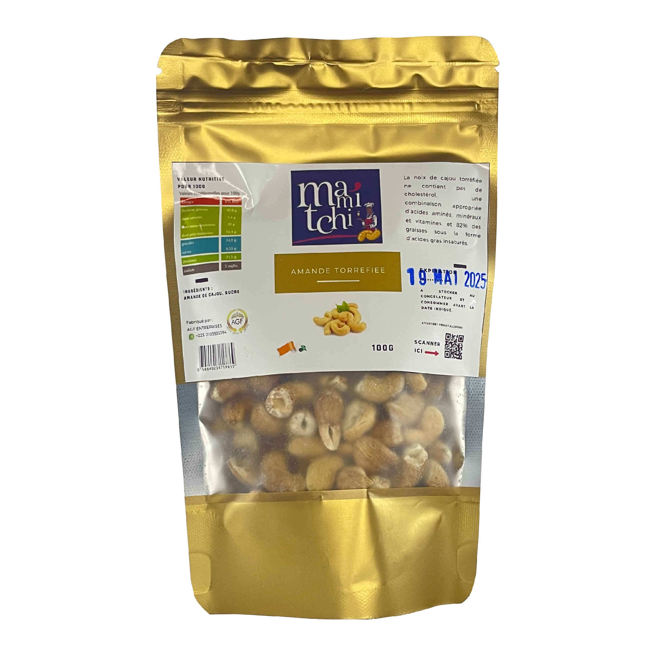La noix de cajou torréfiée 100g