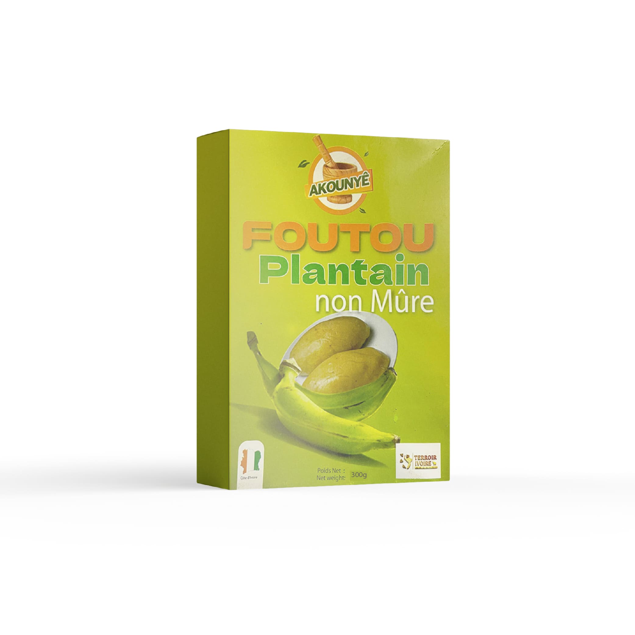 Akounye Foutou Plantain non mûre 300g