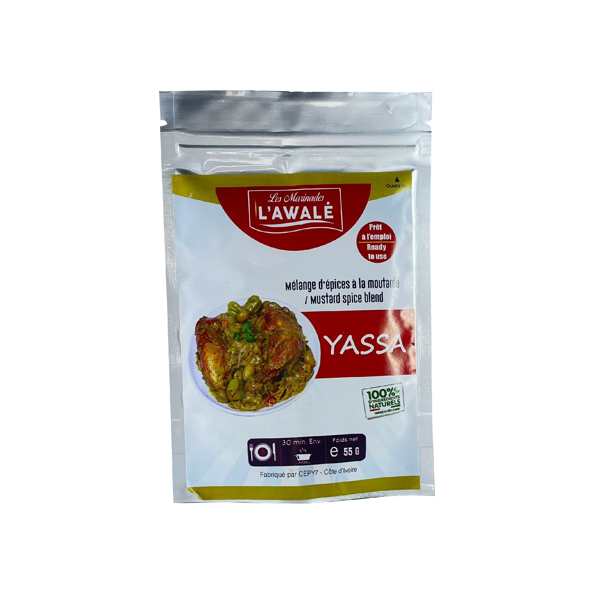 Mélanges d’épices à la moutarde pour le yassa/ riz à la moutarde 55g