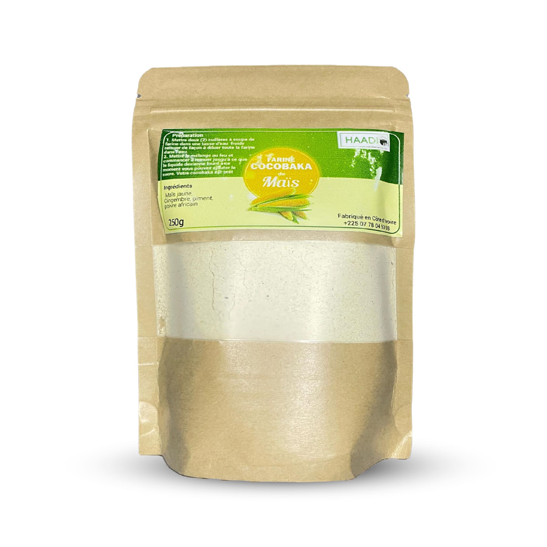 Farine de cocobaka (maïs jaune) 250g