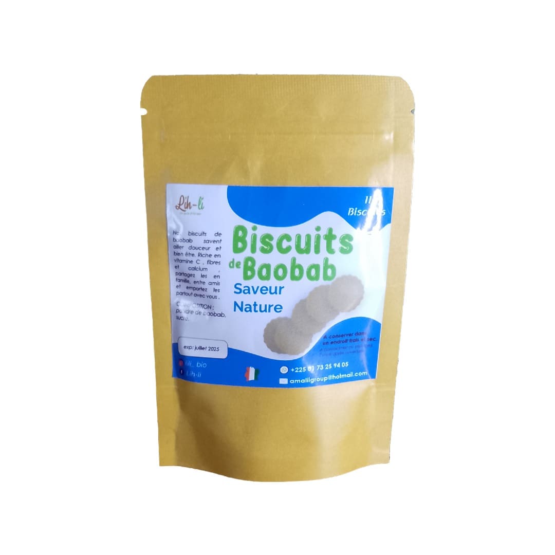 Biscuit au baobab saveur nature 50g