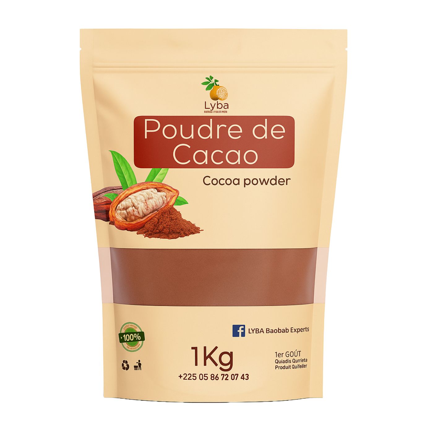Poudre de cacao 1kg