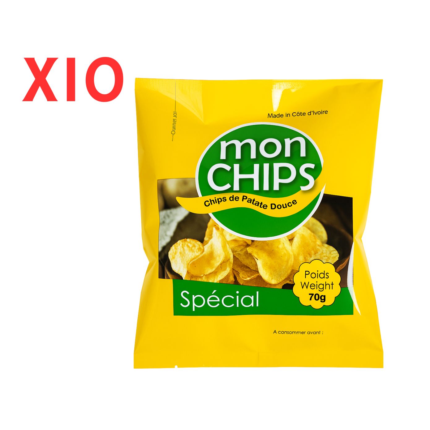 Chips de patate (sachet de 10) 70g
